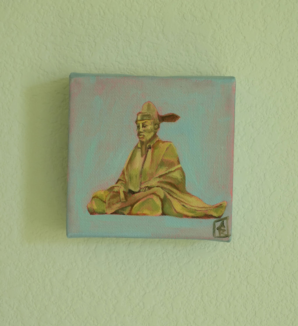 Golden Samurai, 4x4 Inch Original