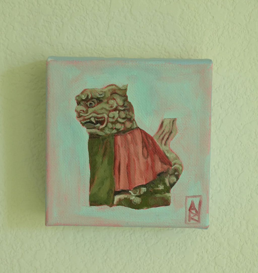 Guardian Lion, 4x4 Inch Original