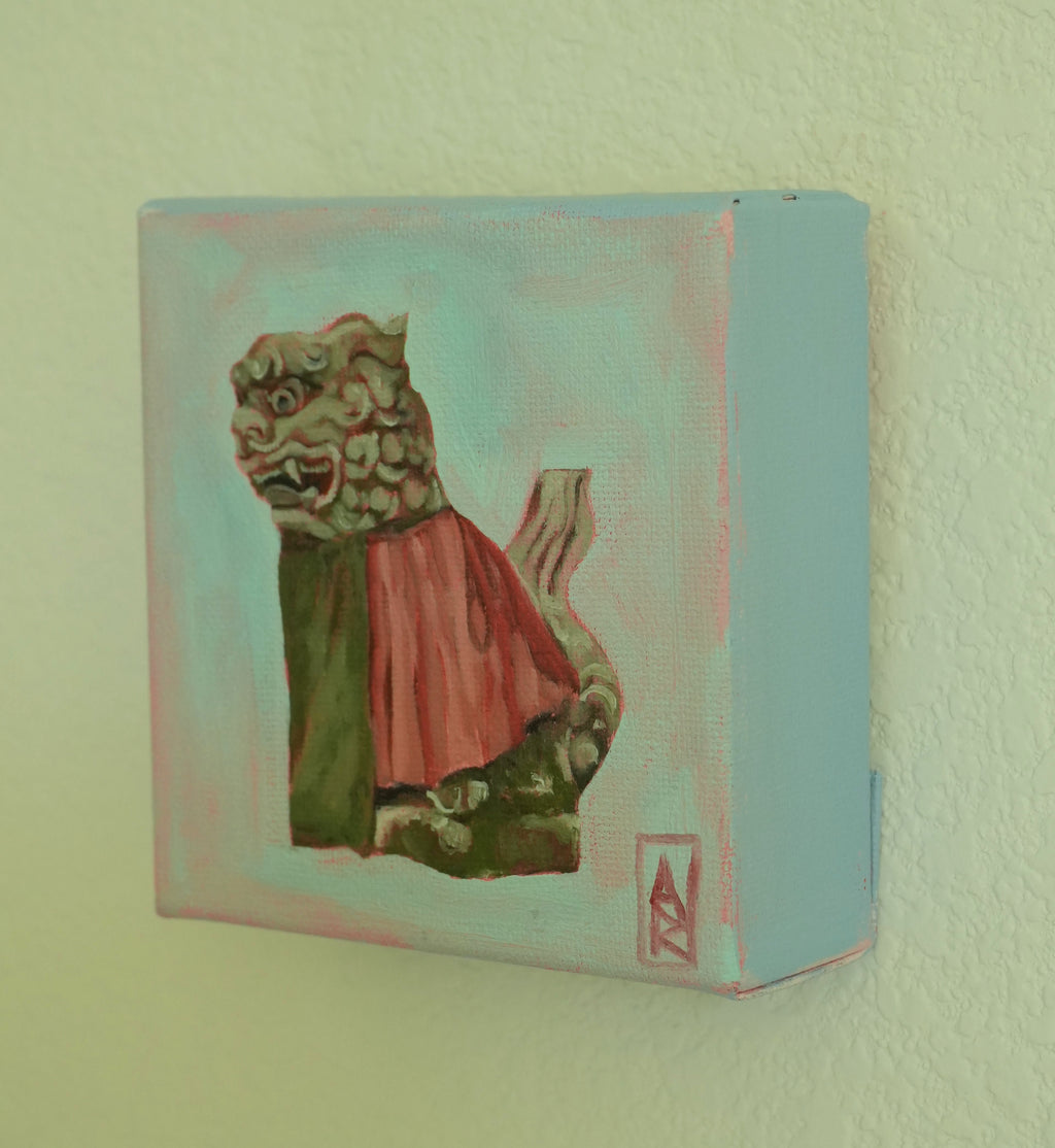 Guardian Lion, 4x4 Inch Original